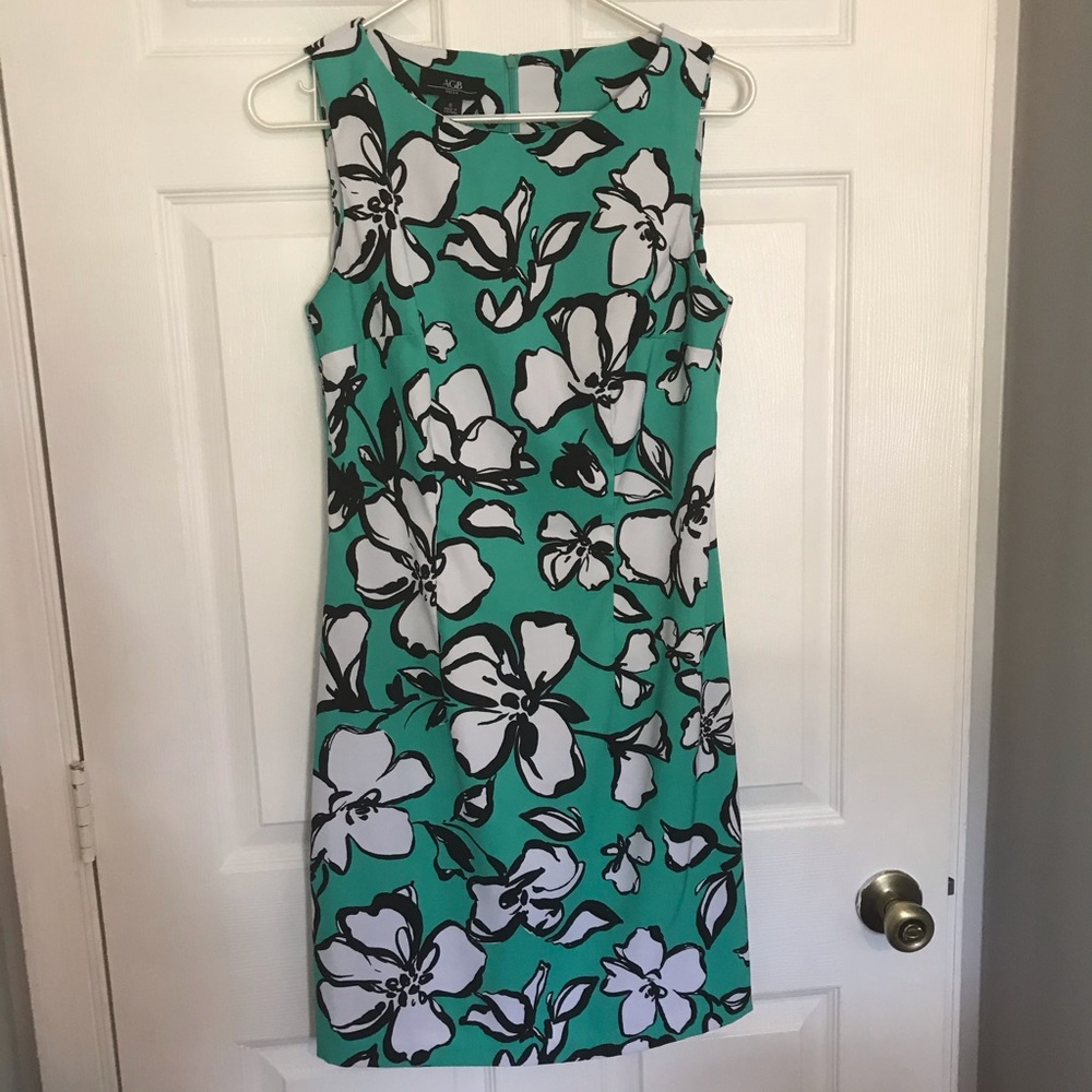 SOLD AGB Green Sleeveless Dress
